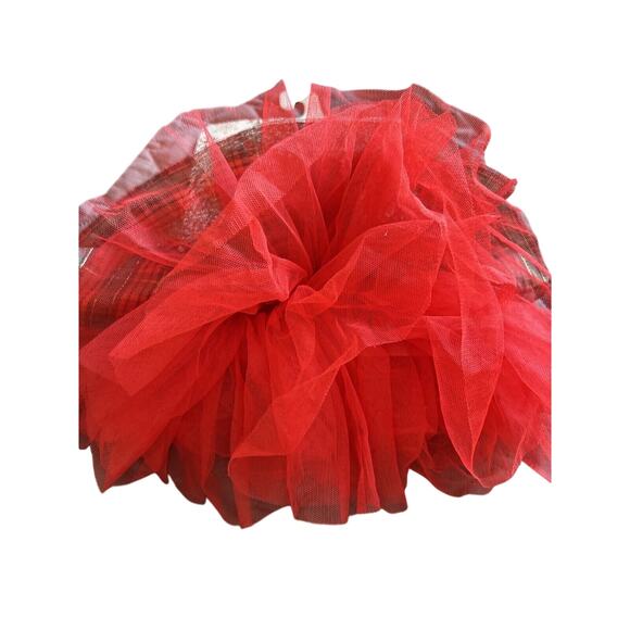 Bebe Baby Winter Boutique Plaid Holiday Set 0-12 Months Hair Bow, Sox’s, Skirt - Picture 2 of 3